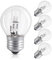 Morotty E27 Tropfenform Halogen Glühbirne Dimmbar, 2700K Warmweiß, E27 Tropfen Glühbirne Klar 230V 570LM, G45 Globus Dekorative Halogenlampe für Kronleuchter Wandlampe, 5 Stück