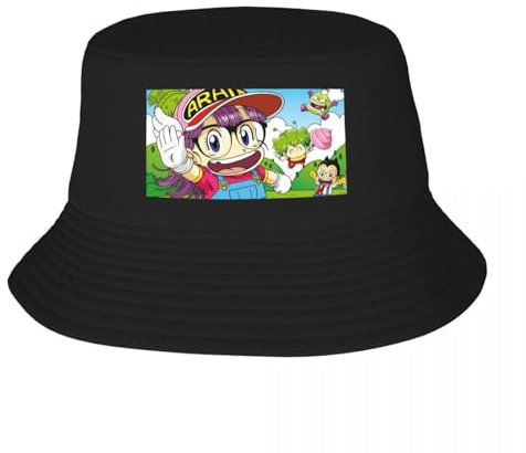 UREYFGO Mode Arale Anime Niedlich Dr Slump Fischer Mützen Eimer Hut Sonne Strand Visier Kappen im Freien Geschenk
