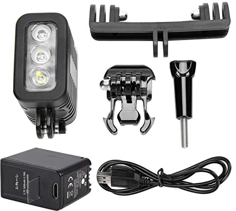 Tauch Fülllicht, 45 M Wasserdichtes Tauch Unterwasserlicht, Leistungsstarkes, Dimmbares LED Videolicht, Füll Nachtlicht, Tauch LED Licht für 4 Bewegungskamera