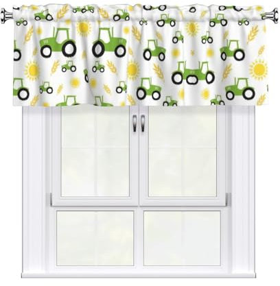 OKFSTY Traktor Farming Badezimmer-Volants für Fenster, Küchenvorhänge, Volants, 137,2 x 45,7 cm, für kleine Badezimmer