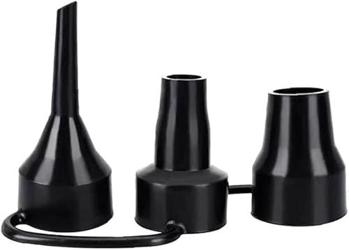 3 Sizes Air Pump Replacement Nozzles, Black Air Pump Nozzles Head for Inflatables, Inflator Adaptor Accessory for Partial Air Bed,Air Mattress, Plastic Inflator Adaptor Accessories