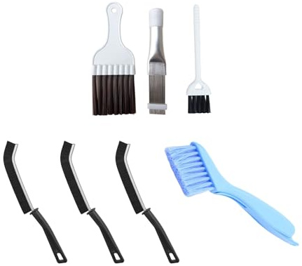 Rainway 7 pezzi pettine a lamelle, pettine per condensatore asciugatrice, spazzola per pulizia angoli con setole dure, spazzola per pulizia cucina, pettine per pulizia asciugatrice evaporatore