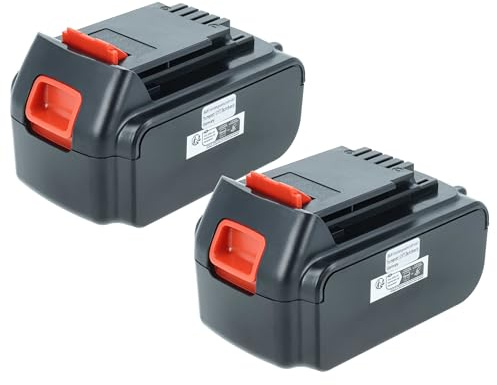 vhbw 2X Akku kompatibel mit Black & Decker GWC1800L H1, HP186F4LBK H3, LCS1020, LCC220, HP188F4LBK H3 Werkzeug (4000 mAh, Li-Ion, 20 V)