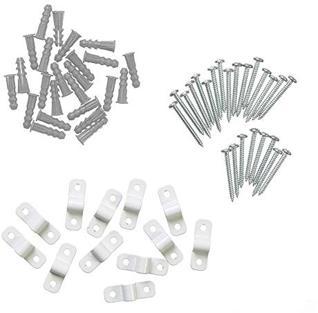 ClosetMaid Wall Installation Clips, Steel, White