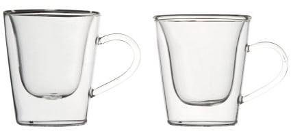 Luigi Bormioli 1441 Espresso Cups Double-Walled Borosilicate Glass 120 ml Set of 2
