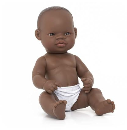 Miniland 31034 Baby Doll African Girl, Multi-Color