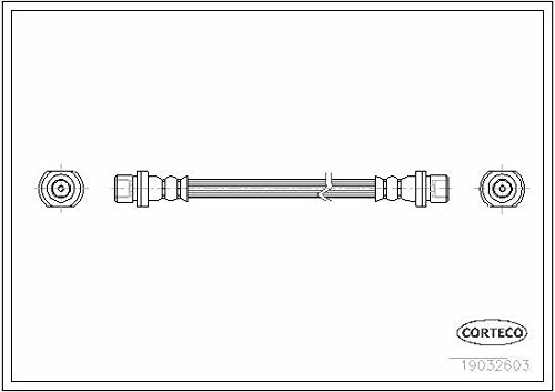 Corteco 19032603 Bremsschlauch hinten | 19032603 Kompatibel mit Rav 4 I (_A1_)