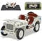 Welly 1/4 TON Army Truck UN Beige Jeep Willys USA Army 2. Weltkrieg 1/18 Modell Auto mit individiuellem Wunschkennzeichen