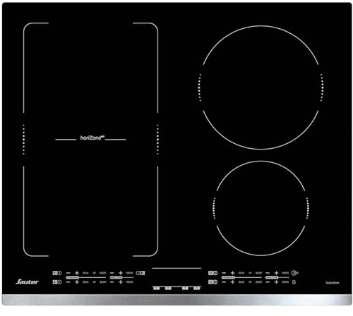 Sauter - SPI4664X - Plaque Induction - Table de Cuisson Encastrable - Couleur Inox - 4 Foyers - 7200W - Dimensions Encastrement : 56x49cm - 14 Niveaux de Puissance - Fabriqué en France