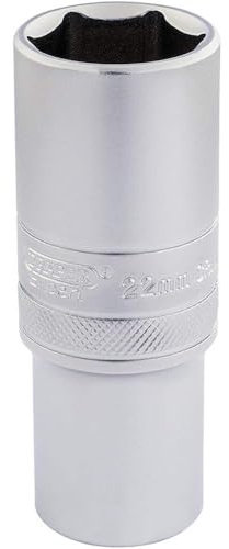 Draper 16654 1/2 Square Drive Hi-Torq 6 Point Deep Socket, 22mm Size