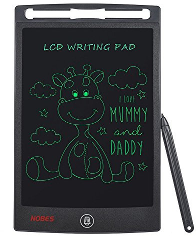 NOBES LCD Schreibtafel 8,5 Zoll, Maltafel Zaubertafel für Kinder, Stift Papierlos für Schreiben Malen Notizen, Kinder Spielzeug Mädchen Jungen Zeichnung (grau)