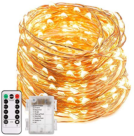 Guirnalda Luces, ECOWHO Navidad Luces de Guirnalda,Guirnaldas Luces Exterior 200 LED 20m/72ft IP65 de Fiestas Balcón Casa Arbol de Navidad Jardín(Blanco Cálido)