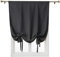 ele ELEOPTION Tenda Oscurante Semplice con Lacci, con Tasca per Asta, per Isolamento Termico, Oscurante, per Camera da Letto, Soggiorno, Cucina, Finestra Piccola, Poliestere (100x120cm, Nero)