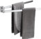 BGL Drehbarer Handtuchhalter, Chrom, zweiarmig, Wandhalterung, Handtuchhalter für Badezimmer-Organizer