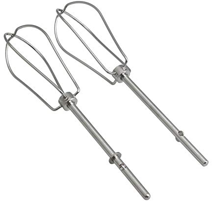 Mxfans Silver Hand Mixer for Home Kitchen Blending Smoothies Shakes Replace Pack of 2X Turbo Mixer Accessories Replacement for KitchenAid Hand Mixer Egg Mixer