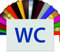 WC-Toiletten-Schild – Selbstklebende PVC-Türschild 10 x 15 cm – 21 Farben verfügbar (Weiß mit blauer Schrift)