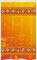 ABAKUHAUS Afrika Schmaler Duschvorhang, Stammes-ethnisches Motiv, Badezimmer Deko Set aus Stoff mit Haken, 120 x 180 cm, Orange und Marigold
