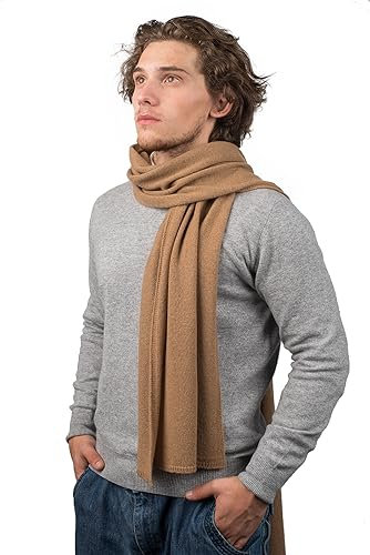 Dalle Piane Cashmere - Schal aus 100% Kaschmir - Made in Italy - für Mann/Frau, Farbe: Kamel, Einheitsgröße