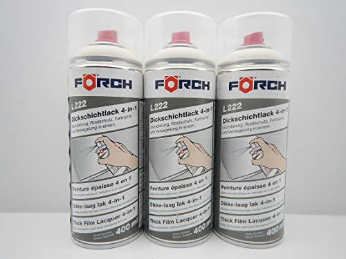 FORCH 4 in 1 RAL 9001 CREMEWEISS Weiss DICKSCHICHTLACK Lack Spray SPRAYDOSE 400ML (3)