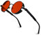 GQUEEN Retro Runde Steampunk Sonnenbrille UV400