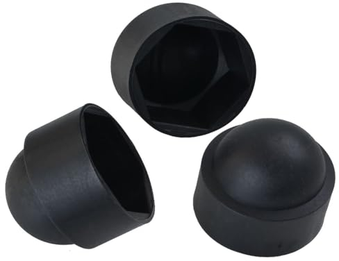 25 Stück Sechskant Schutzkappe M12 - Schlüsselweite 19mm, Farbe schwarz - Abdeckkappe
