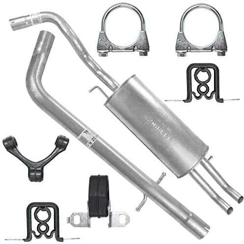 Schalldämpferset Abgasrohr Endschalldämpfer Auspuff Endtopf für Seat Toledo 2 II 1M 1.9 TD Octavia 1 I 1U Bora Golf 4 IV Kombi 1.9 TDI