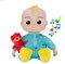 CoComelon Official Musical Bedtime JJ Doll, Soft Plush Body – Press Tummy and JJ sings clips from ‘Yes, Yes, Bedtime Song,’ – Includes Feature Plush and Small Pillow Plush Teddy Bear – Toys for Babies