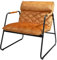 invicta INTERIOR Retro Lounge Sessel Mustang Lounger senfgelb mit Ziersteppung Stuhl Besucherstuhl