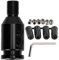 Kuuleyn Schaltknauf Adapter, Schaltknauf Adapter Universal M12x1.25 Aluminium Schaltknauf Adapter für gewindelosen Schalthebel (Schwarz)