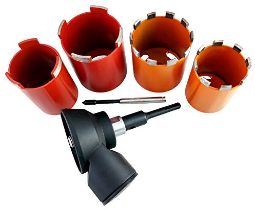 Diamant Dosensenker mit Absaugung | 68 und 82 mm (SET 1: Ø 68 mm - Bohrtiefe: 90 mm)