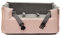 Exclusive Hunde Autositz | Autositz für Hunde, Katzen, Haustier | Rückbank, Beifahrersitz | Hundebett, Hundetasche | Kunstleder | Farbe: Metallic Rosa | Große: L (57x50 cm)