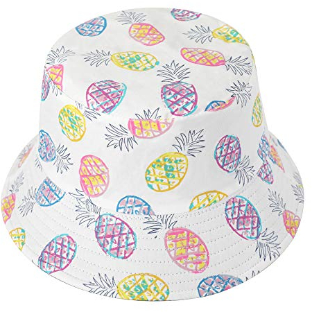 ZLYC Unisex Bucket Fischerhut, Farbige Ananas, One Size