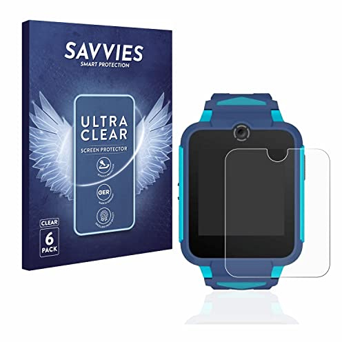 Savvies 6 Stück Schutzfolie für TCL Movetime Family Watch 2 Displayschutz-Folie Ultra-Transparent