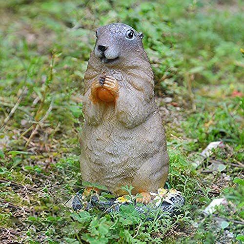 Gartendeko Figuren FüR AußEn Groß Murmeltier Deko Figuren 12.5cm Home Resin Crafts Bonsai Dekorationen Murmeltier Kleine Ornamente Tiermodell Micro Landscape Requisiten Resin Crafts