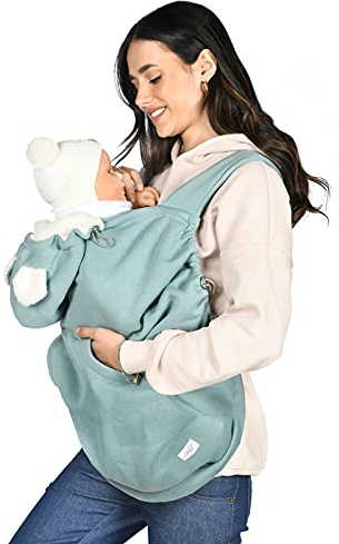 MijaCulture Tragecover, Universal Bezug für alle Babytragen und Tragetücher Baby Carrier Cape 4129 (Turkis)