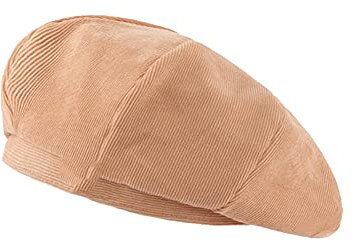 MAOZIm Baskenmütze Kord Weibliche Herbst und Winter Retro Maler Kürbis Hut Outdoor Hut