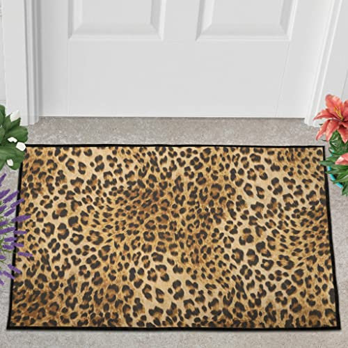 Veryday Leopard Fußmatte Türmatte Eingangsmatte Fußabtreter Fußabstreifer Türvorleger Schmutzmatte Sauberlaufmatte Haustürmatte für Schlafzimmer White 40x60cm