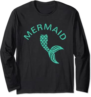 Meerjungfrau Flosse Meerjungfrauenflosse grün Meerjungfrauen Langarmshirt