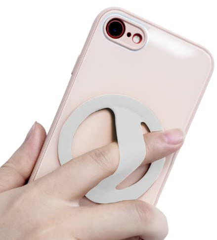 SOSA GIZMOS 2er Pack Handy Fingerhalter Halter Finger Smartphone Rückseite Zubehör Griff Fingerhalterung Handyfingerhaltung Handyhalter Phone Grip Handyzubehör (Weiß)