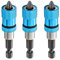 Saipor 3pcs Adjustable Screw Depth Magnetic Screwdriver Bit Holder 1/4 Hex Shank Drywall Screw Bit Holder Screw Tool with Phillips 2 Screw Driver Bits, Blue