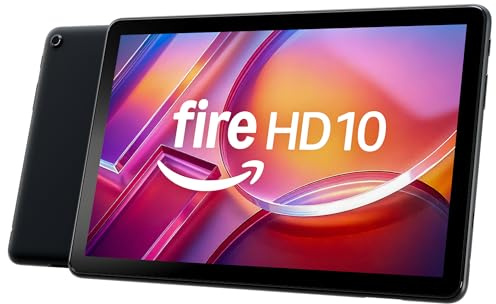 Amazon Fire HD 10 tablet, built for relaxation, 10.1 vibrant Full HD screen, octa-core processor, 3 GB RAM, 32 GB, Black