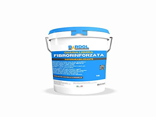 Guaina liquida impermeabilizzante FIBRORINFORZATA - Vari Colori da 1-6-20 KG (6 KG, BIANCO)