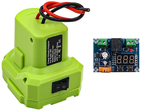 CENPEK Adaptateur Power Wheels avec Interrupteur Protecteur Numérique Basse Tension pour Batterie Ryobi One+ 18V avec Fil de Calibre 14