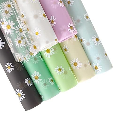 XHT Jelly Vinyl Stoff Transluscent PVC Jelly Kunstleder zum Basteln (Daisy Jelly Vinyl)