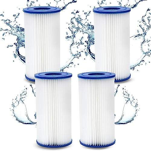 HAFIX® Poolfilter Pool Filter für Whirlpool Pool Gr. III. Filterkartuschen Filter Kartuschenfilter für Poolpumpe Typ A. Filterkartusche für Swimmingpool. Papierfilter Cartridge Wasserfilter Pool 4 St.