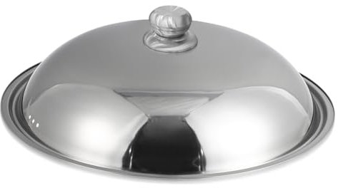 minkissy - Verbrühschutzdeckel Aus Edelstahl Hoher Universaldeckel Zur Wärmespeicherung in Der Pfanne Zufälliger Stil