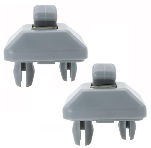 LadyCent Soporte De Gancho con Clip para Visera para Audi A1 A3 A4 A5 A7 Q3 Q5 B6 B7 B8 S4 S5, 2 Piezas Gris Soporte de Clip para Parasol de Coche Gancho Interior para Visera