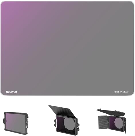 NEEWER ND0.9(3 stop) Filtro ND Quadrato, 4x5,65 Filtro Densità Neutra Cinema 30 Multi Nano Coated a Doppia Faccia per NEEWER Matte Box Compatibile con Tilta Compatibile con SmallRig