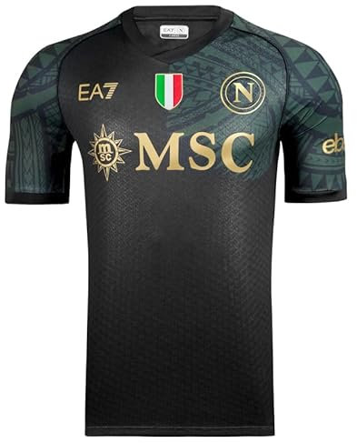 SSC NAPOLI Renntrikot, EA7, dreifarbiges Wappen, technischer Stoff Dry Touch, 2023/2024