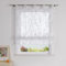 SCHOAL Raffrollo mit Schlaufen Gardine Transparent Vorhang mit Zweig Muster Raffgardinen Modern Schlaufenrollo 1 Stück BxH 100x140cm Silber